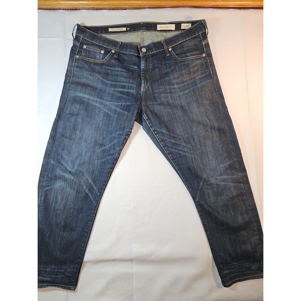 Gap 1969 Selvedge Jeans 33x28 (Fits 35x28) Japanese Denim Straight Fit Dark Wash - Picture 2 of 12